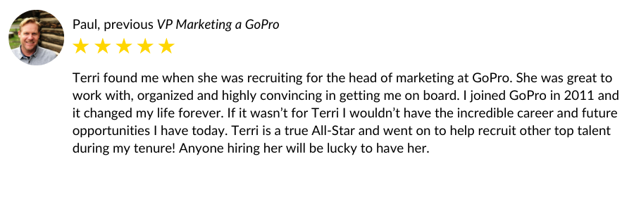 Paul, previous VP Marketing a GoPro